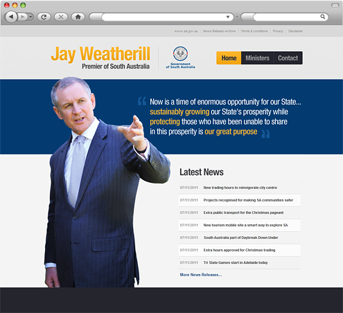 Jay Weatherill Premier of South Australia Website